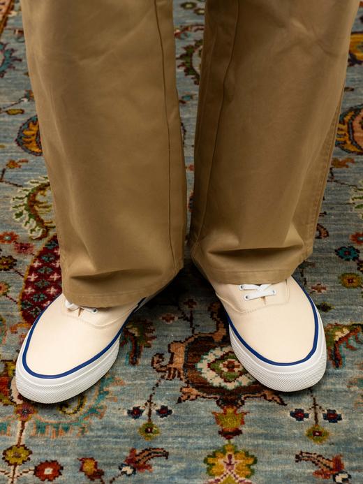 Fliks 蓝边白色帆布鞋 商品图1