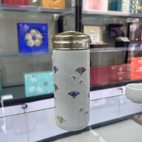 乾唐轩吉星玲珑如意随身杯（牙白+彩釉贴花+碧玺釉）双层 330ml（仅供济南市区）