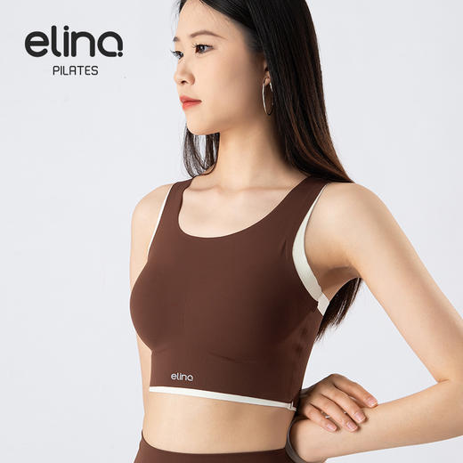 一恋•普拉提 2025春季新款固定杯运动内衣撞色交叉美背瑜伽背心EMM017 商品图6