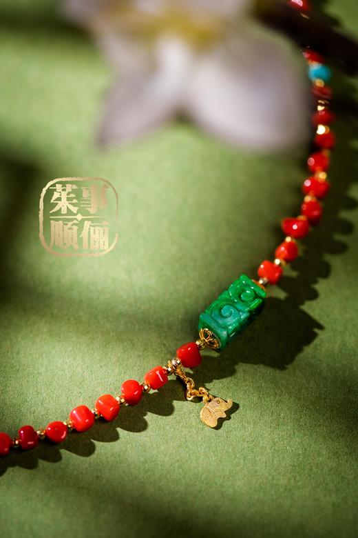 【茱事顺俪】18K黄金天然红项链 商品图1