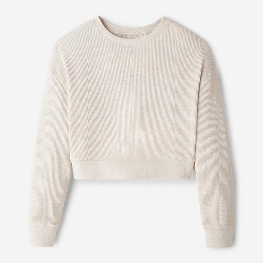 【2件9折】【ROOTS】女式华夫格圆领上衣 商品图1