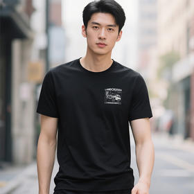 自由基地LC越野印花潮牌短袖t恤男女夏装黑色打底衫休闲体恤半袖 NMT-2222