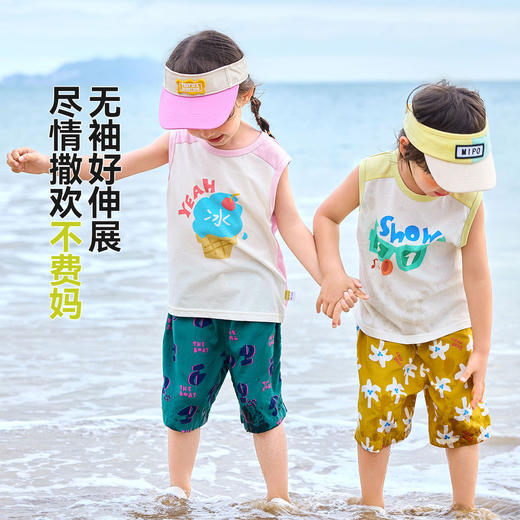 【网眼透气】嘟嘟家男童全棉背心夏款儿童无袖T恤夏季女童坎肩 商品图2