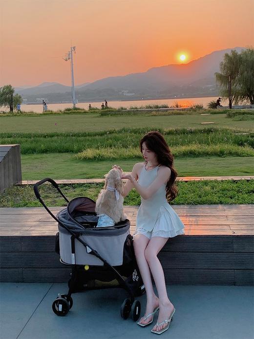 现货  清甜少女 轻法式氛围感 收腰开叉设计背心+阔腿裤 商品图3