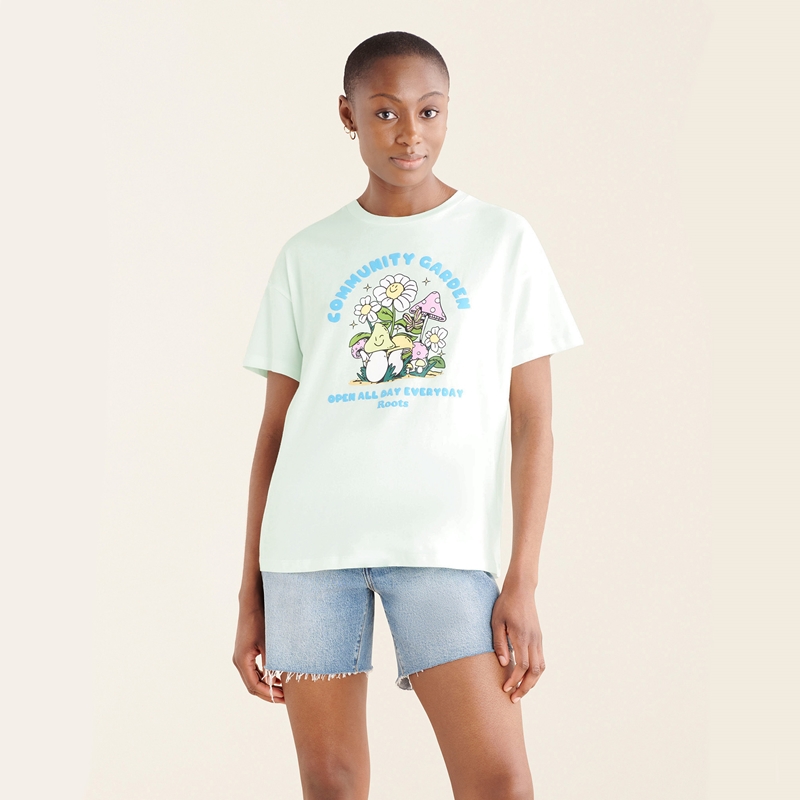 【2件9折】【ROOTS】女式休闲短袖T恤