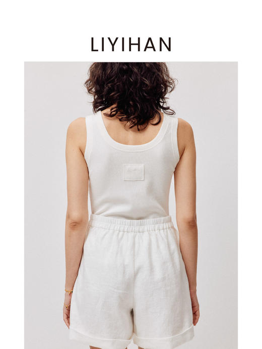LIYIHAN序章丨25春新款珠针线背心女圆领吊带百搭上衣简约舒适 商品图3