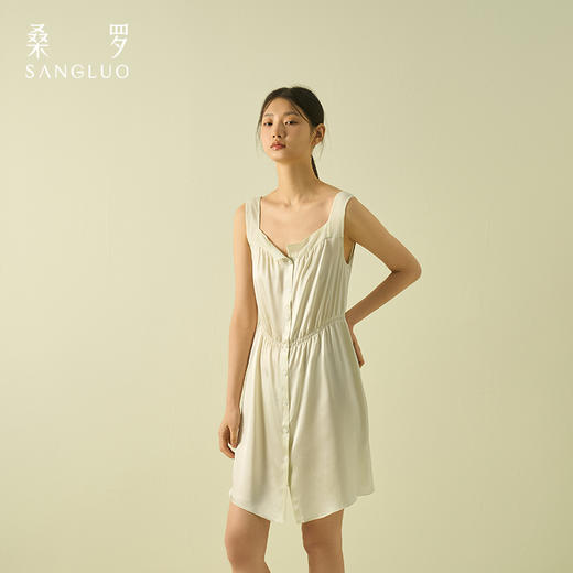 “无”色纯净』桑罗无袖吊带裙短款夏季新品简约高级感 商品图3