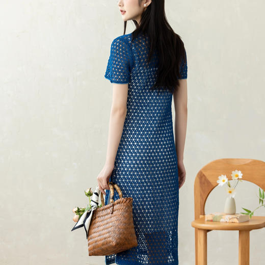 苏苏姐家水波微皱旗袍蕾丝裙手工diy衣服钩针编织毛线团材料包 商品图3