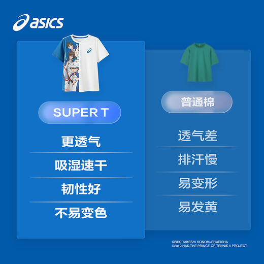 【新网球王子联名】亚瑟士童装25年夏季新款吸湿速干运动短袖T恤 商品图3