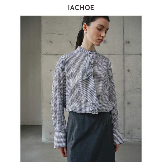 棉仓3621504019-IACHOE花边门襟衬衫 商品图2