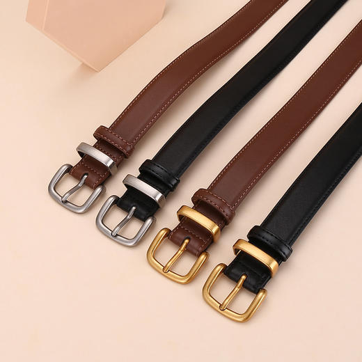 BV字皮带女百搭真皮牛仔裤带牛皮女士腰带女款高级感商务时尚belt 商品图3