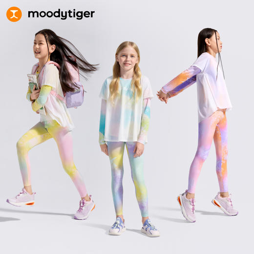 moodytiger女童紧身裤夏季速干吸湿凉感长裤小云朵Air【DR大合集】 商品图4