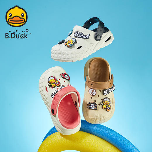 bduck小黄鸭家居鞋夏季儿童凉拖鞋洞洞鞋30-40 B1515952 商品图0