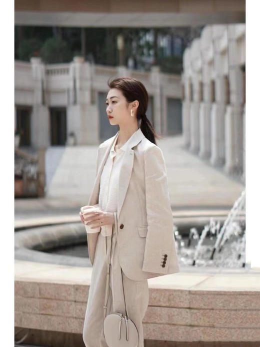 【4月10日 下午14:00 秒杀】小禾 春夏都可以穿的 亚麻平纹布 西服外套 商品图13