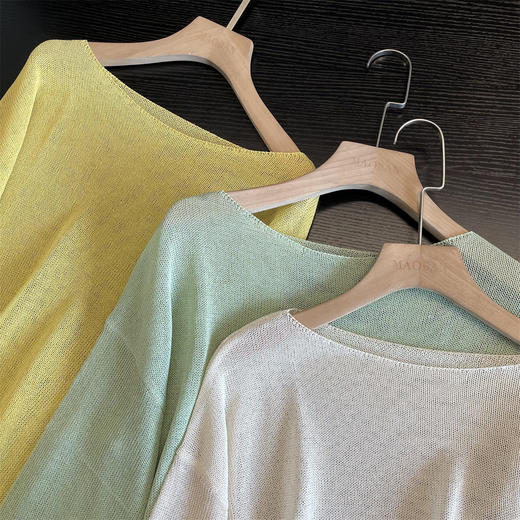 春日多巴胺和纸纱莱赛尔天丝针织长袖防晒罩衫 商品图11