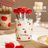 摩登主妇樱桃水果叉子不锈钢水果签收纳罐高级感餐具小叉子蛋糕叉 商品缩略图2