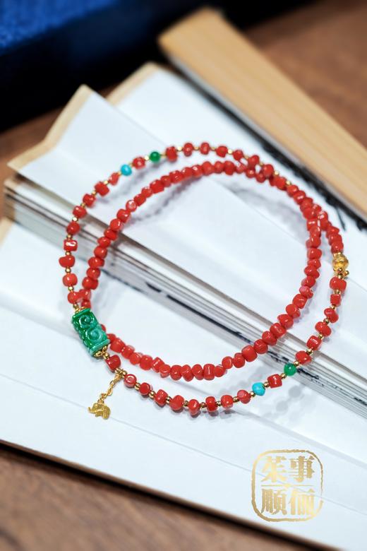 【茱事顺俪】18K黄金天然红项链 商品图9