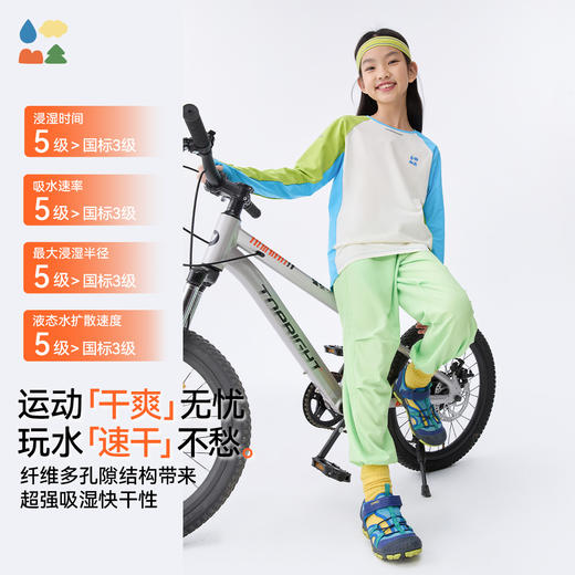 [屁侠推荐]降落伞束脚梭织长裤森林棠25夏款儿童吸湿速干超轻裤户外运动裤41082522 商品图2