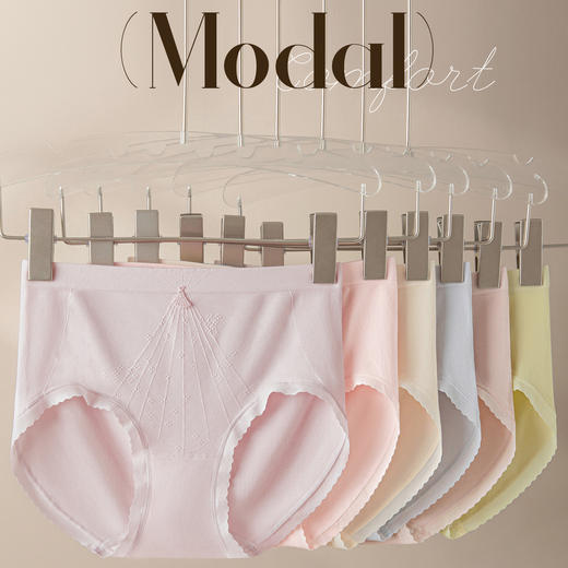 【3条装】女士7A提花柔棉三角内裤中高腰高弹无痕脚口【CSL25253】 商品图1