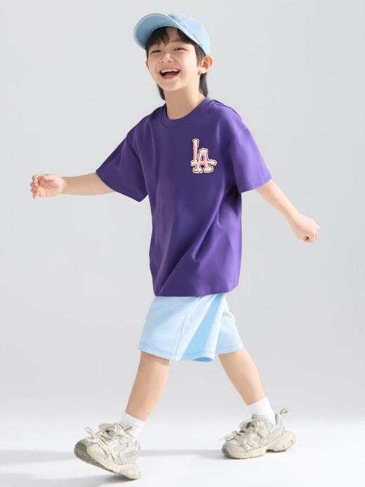 儿童款【99元任选三件 加入购物车自行满减 】LA&WP--联名款100%纯棉印花T恤 13款潮流印花可选，230g重磅精梳棉，舒适透气，男女亲子同款，遮肉显瘦百搭，带品牌防伪码！！ 商品图0