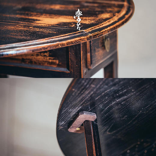 【4种规格可选】娜家桌剧场 90公分民国老桌子 实木可折叠新中式桌子 商品图4