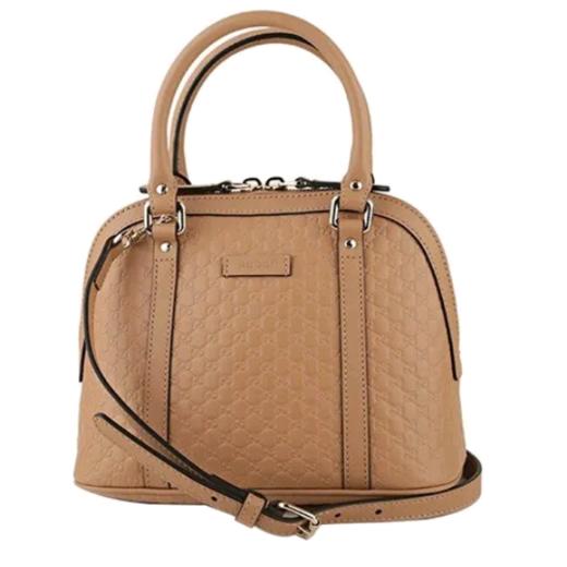 GUCCI古驰 老花Logo压纹 牛皮 贝壳包 单肩斜挎手提包小号  裸色 商品图0