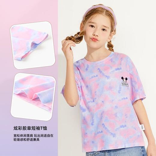 【120-160】【迪士尼】女童夏季t恤儿童落肩袖短袖 商品图4
