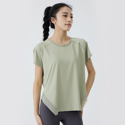 【路路精选】瑜伽服女健身短袖透气速干吸湿排汗户外跑步休闲运动宽松健身服 商品图0