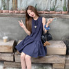 西遇无袖背心连衣裙女夏季新款背后设计感A字圆领法式裙子SS050554 商品缩略图1