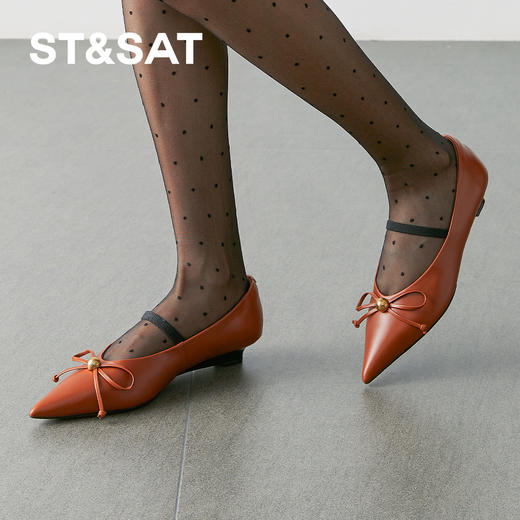 【精选牛皮】星期六简约复古蝴蝶结玛丽珍SSD1111184 商品图4