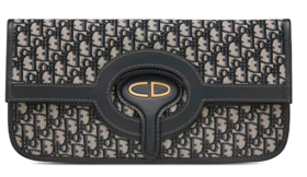 DIOR 迪奥 Oblique印花帆布可折叠 手拿包 蓝色