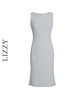 LIZZY夏季百搭简约气质通勤醋酸小鱼尾无袖连衣裙8134 商品缩略图5