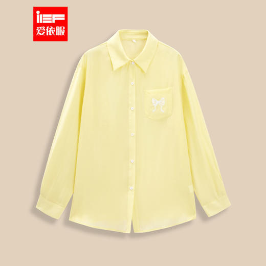 IEF/爱依服2025上衣夏季 韩版时尚宽松百搭休闲通勤中衬衫D42778- 商品图0