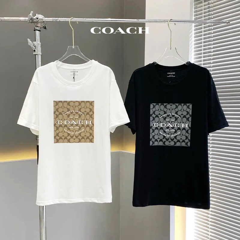 【轻奢专柜款 穿出高级感 配礼袋】COACH蔻驰 刺绣/植绒/胶印短袖（男女同款）