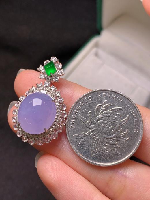 紫罗兰蛋面翡翠吊坠 商品图3
