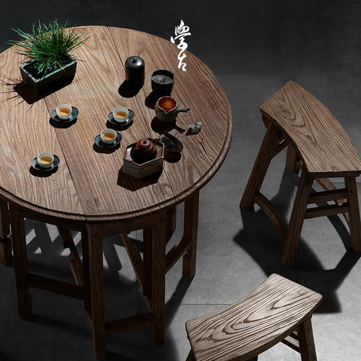 【4种规格可选】娜家桌剧场 90公分民国老桌子 实木可折叠新中式桌子 商品图2