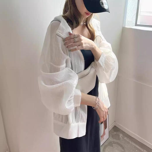 现货日系新款时尚轻薄连帽防晒衣服女夏季防紫外线遮阳防晒衫 商品图1