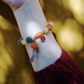 【灵隐文创馆正品】2025新款风化菩提手串 杭州灵隐寺财神莲花菩提手持多宝念珠盘珠汉服挂件