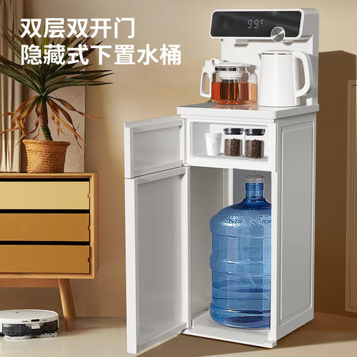 美菱(MeiLing)茶吧机智能语音家用办公室全自动下置水桶白色高端新款饮水机 MY-YT937智能语音+大屏数显 温热款 商品图3