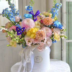 《缤纷女王》牡丹菊奶油桃子大飞燕抱抱桶