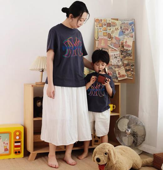 儿童款【99元任选三件 加入购物车自行满减 】LA&WP--联名款100%纯棉印花T恤 13款潮流印花可选，230g重磅精梳棉，舒适透气，男女亲子同款，遮肉显瘦百搭，带品牌防伪码！！ 商品图2