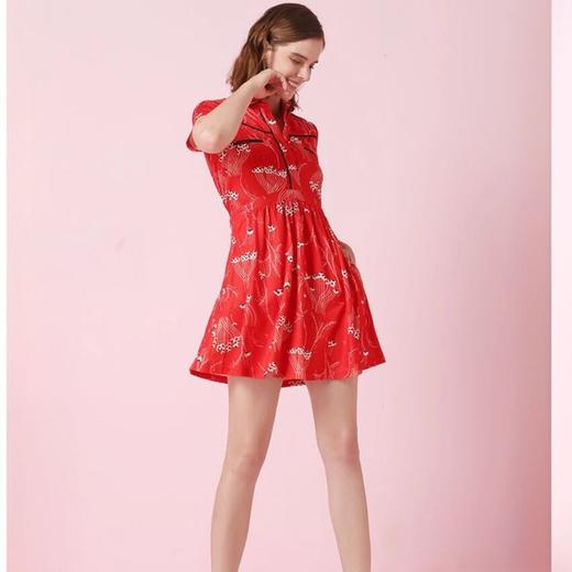 百乐图 连衣裙 红色印花 28218096 商品图0