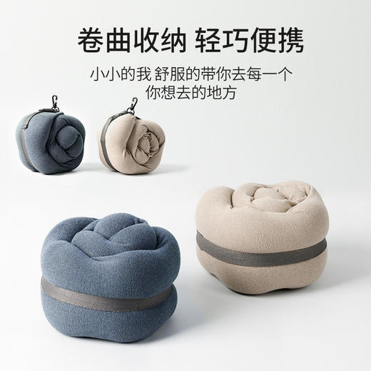 【简约便携u型枕】豌豆驼峰办公午睡柔软颈枕 旅行记忆棉纯色飞机枕  国庆出游 便携颈枕 商品图3