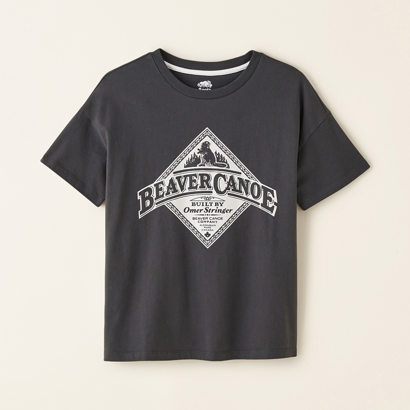 【2件9折】【ROOTS】女式海狸独木舟短袖T恤