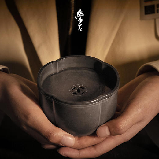 娜家海棠建水 中式复古手工锡制储水式250ml 商品图1