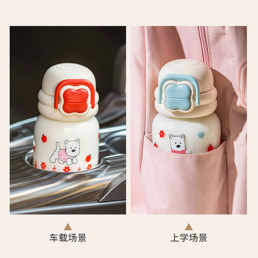 摩登主妇高硼硅玻璃杯2025新款儿童水杯带吸管耐高温高颜值果汁杯 商品图2