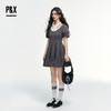 P&X设计师女装 撞色拼接假两件文艺针织连衣短裙 825208195 灰色 商品缩略图3
