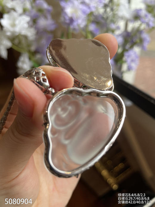 玻璃种白佛公吊坠【5080904】具体价格微信咨询 商品图6