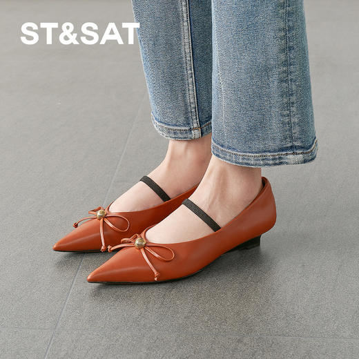 【精选牛皮】星期六简约复古蝴蝶结玛丽珍SSD1111184 商品图6