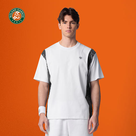 罗兰加洛斯法网运动T恤网球短袖网球服夏季新款男速干撞色上衣 商品图4